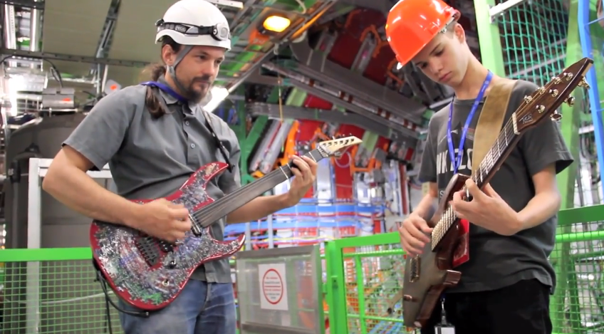 Piotr and Jonah jamming in the CMS experimental cavern