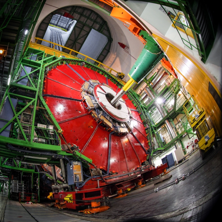 The Compact Muon Solenoid during its construction