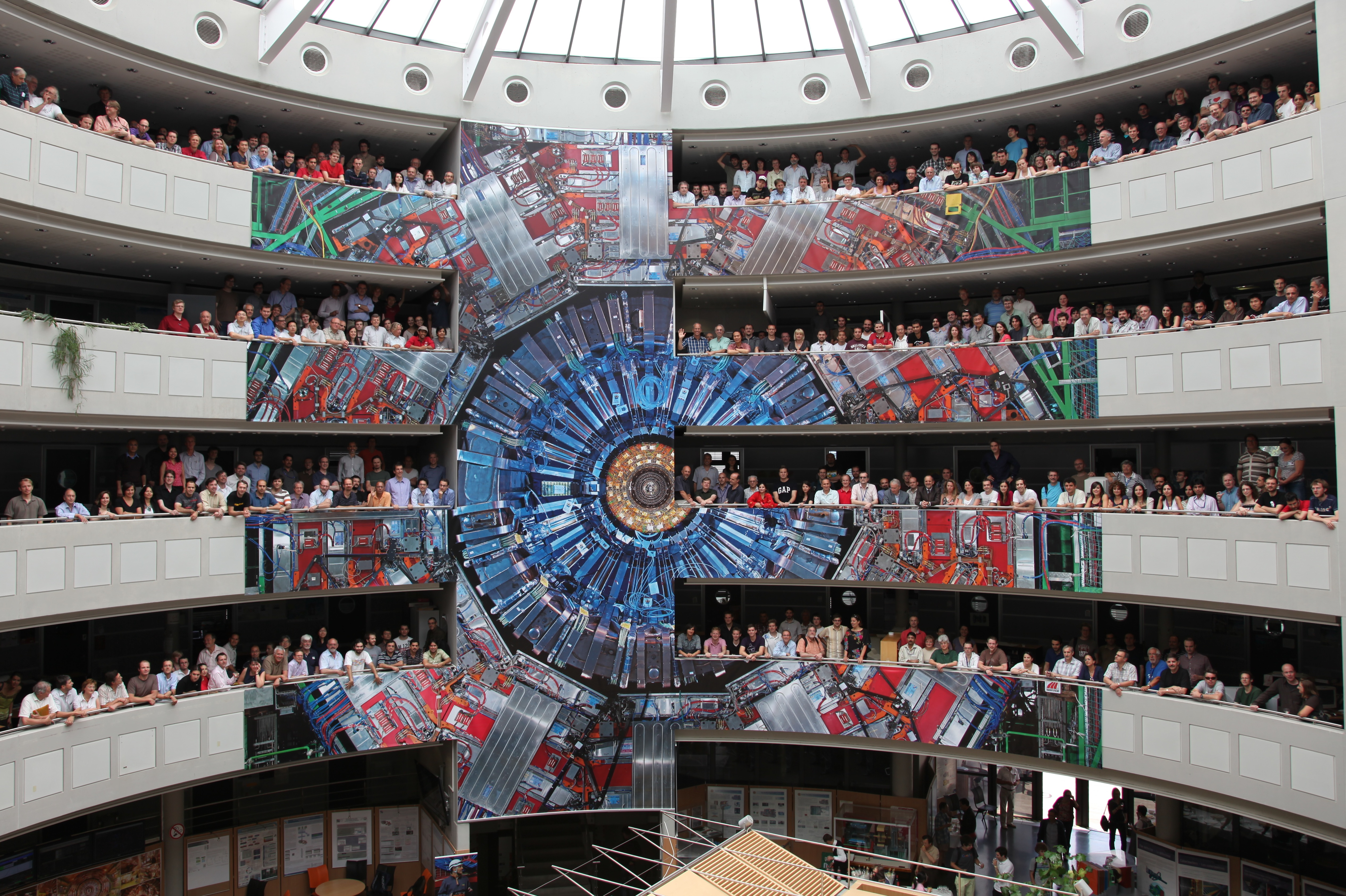 CMS full-size photo in CERN building 40