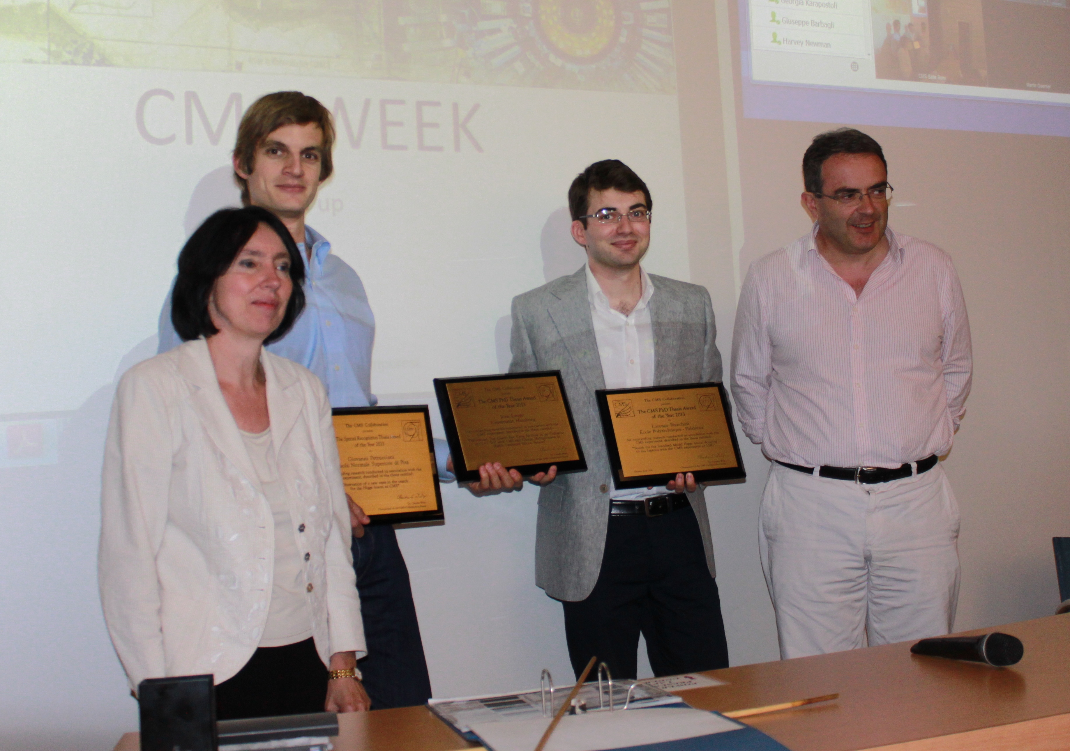 Claudia Wulz, Giovanni Petrucciani, Lorenzo Bianchini, Tiziano Camporesi. Joern Lange could not attend the Awards presentation in person.