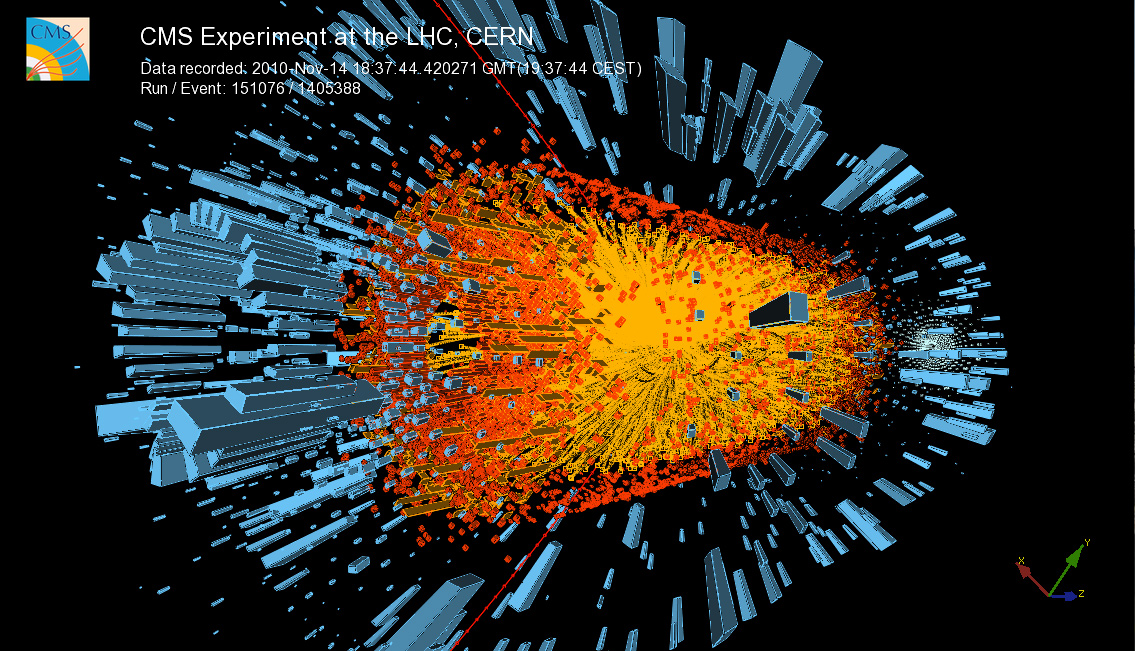 Upsilon candidate event in CMS heavy ion collision