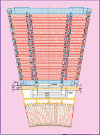 HCAL module showing sampling layers