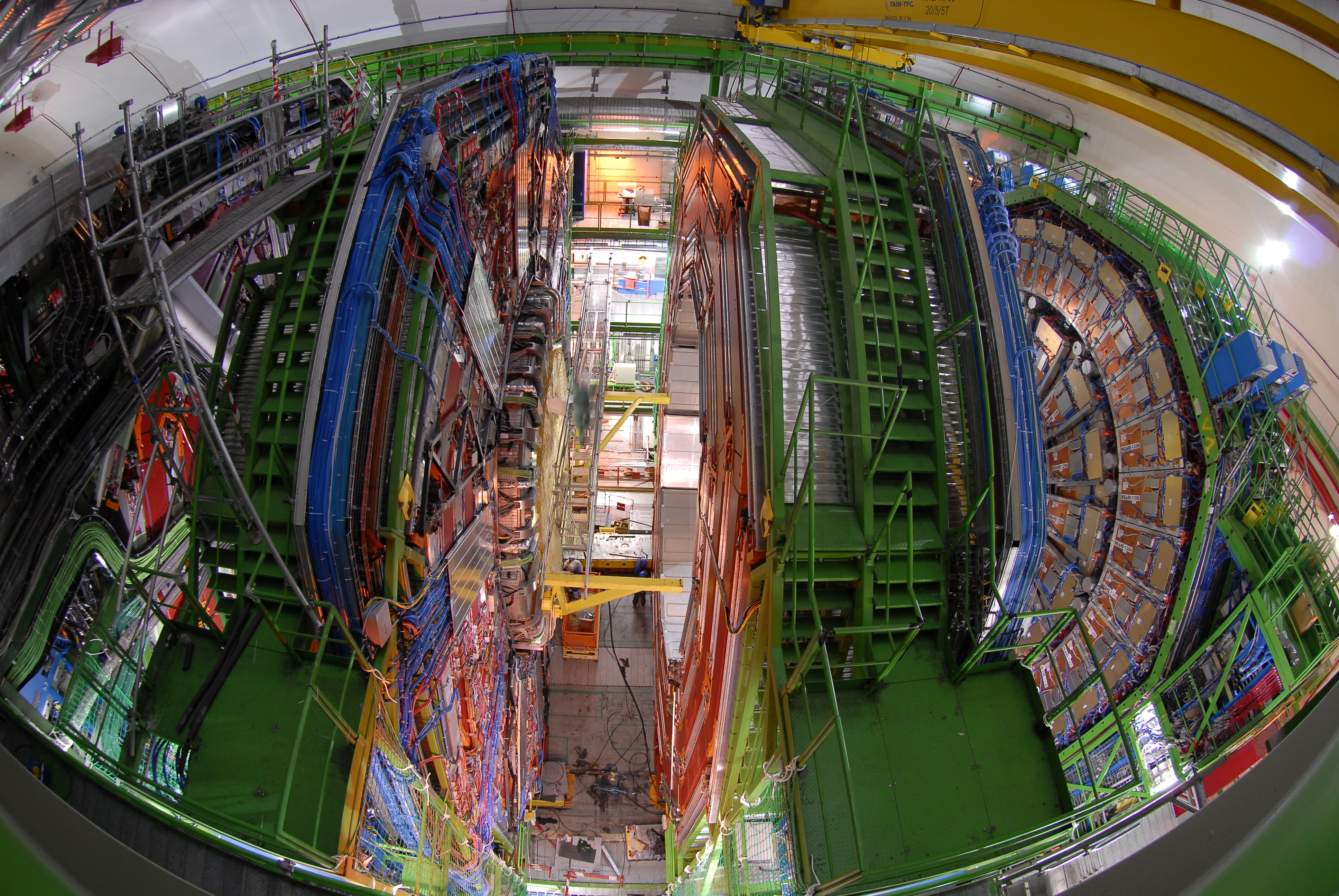 CMS detector slices from top of the cavern. Credits: M.Hoch 