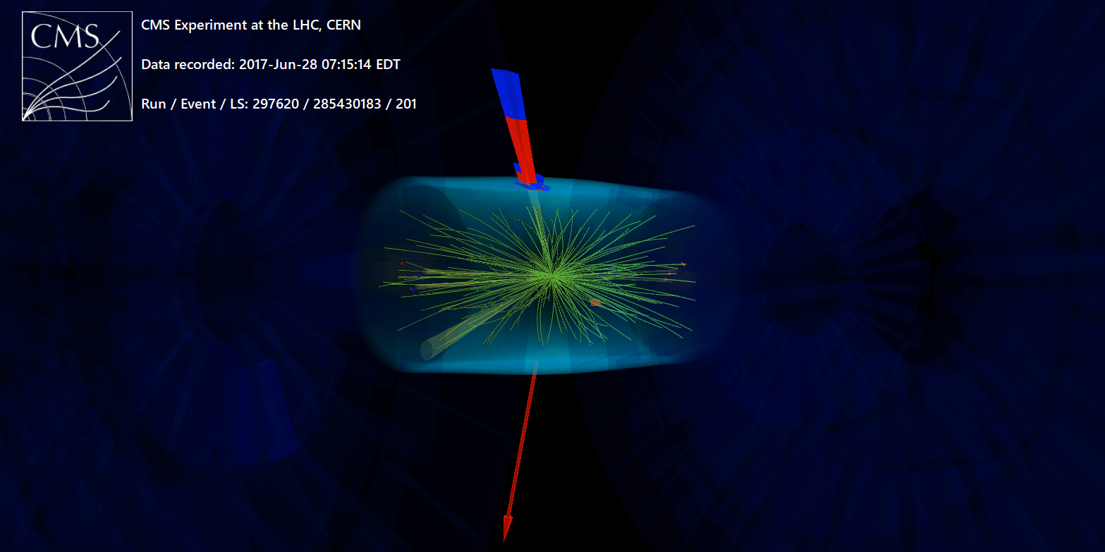 particle collision with a jet recoiling against significant missing momentum