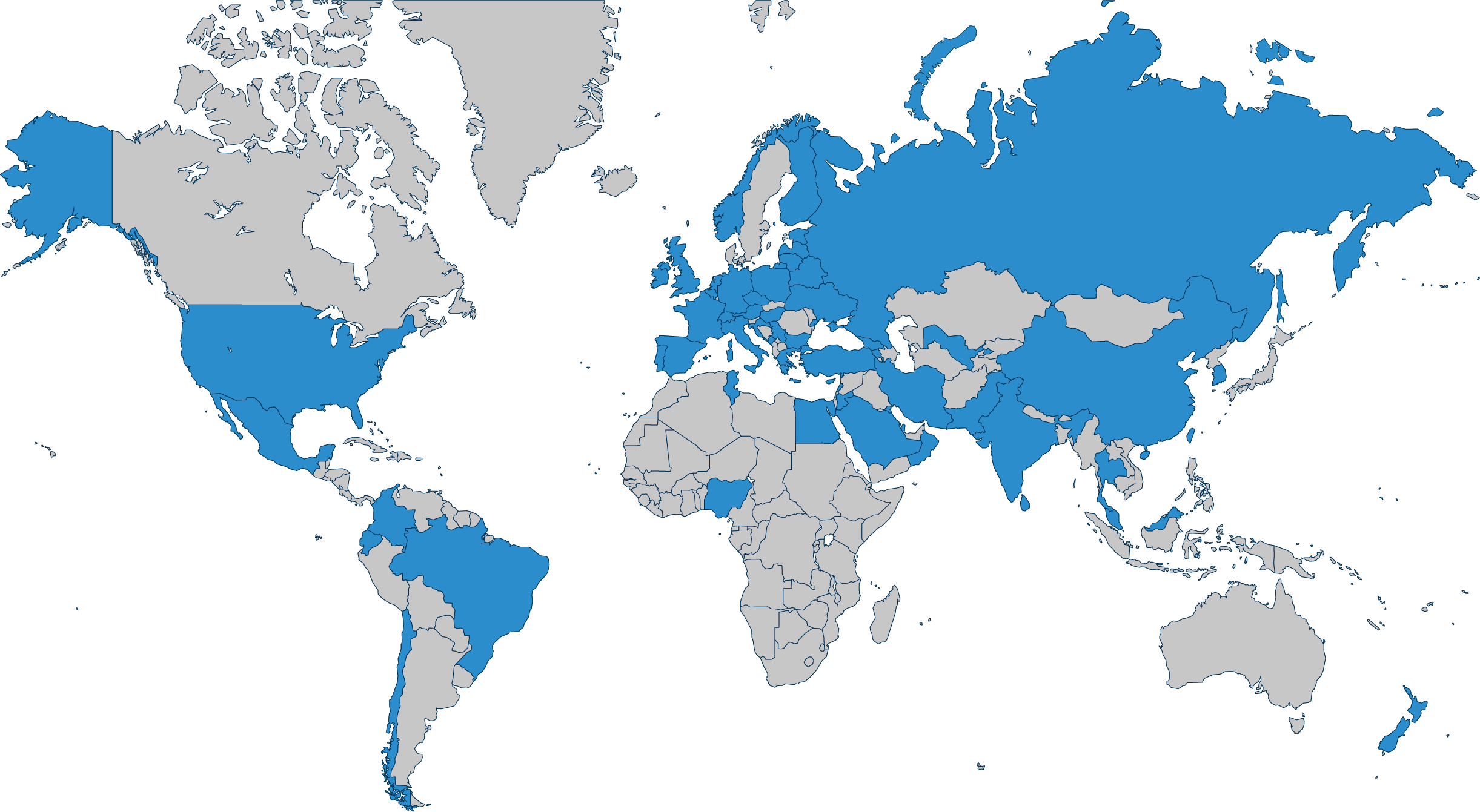 CMS countries and regions map