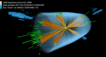 A collision where it is likely that a top quark-antiquark pair was produced together with two bottom quarks